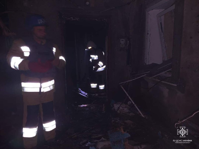 #Миколаївщина: у Очакові вогнеборці загасили дві пожежі, що виникли через ворожий обстріл