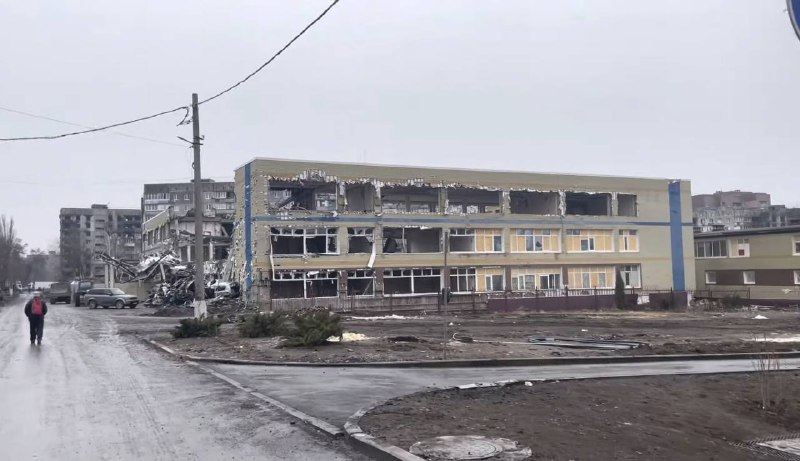 😞Те, що залишилося від знищеної росіянами школи №66 в окупованому Маріуполі