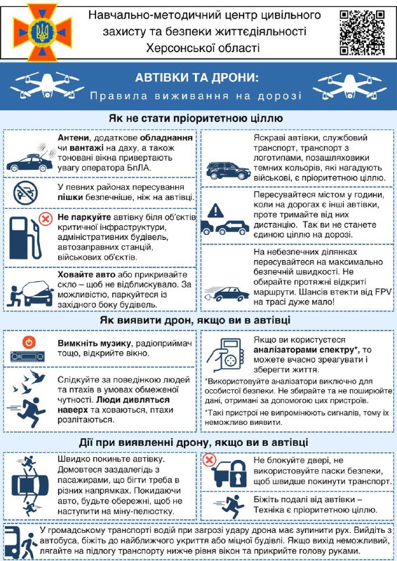 ❗️В умовах війни дороги є небезпечними не лише через обстріли, а й через ворожі дрони! ❗️В умовах війни дороги є небезпечними не лише через обстріли, а й через ворожі дрони!