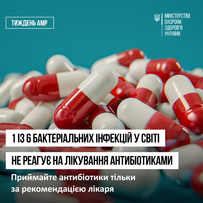⚠️ Майже кожна шоста бактеріальна інфекція у світі вже не чутлива до стандартного лікування ⚠️ Майже кожна шоста бактеріальна інфекція у світі вже не чутлива до стандартного лікування