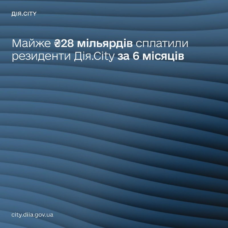 Рекордні податки: резиденти Дія.City сплатили майже ₴28 мільярдів у бюджет за перше півріччя 2026 року 🪙 Рекордні податки: резиденти Дія.City сплатили майже ₴28 мільярдів у бюджет за перше півріччя 2026 року 🪙