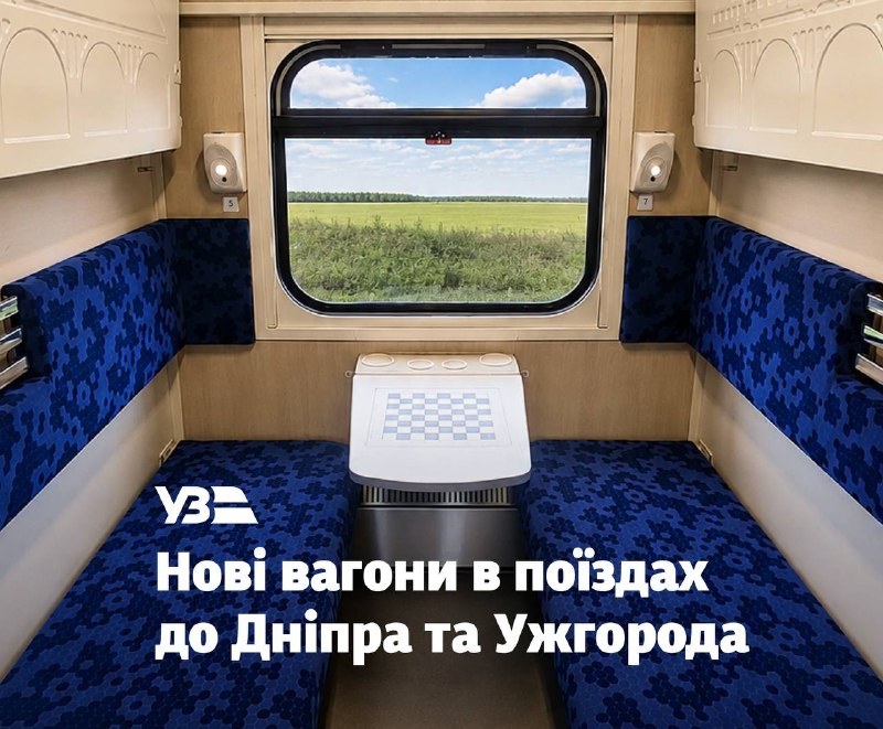 Укрзалізниця поповнила свій парк ще трьома новими сучасними вагонами — вже сьогодні вони вирушать у перші рейси до Дніпра та Ужгорода Укрзалізниця поповнила свій парк ще трьома новими сучасними вагонами — вже сьогодні вони вирушать у перші рейси до Дніпра та Ужгорода