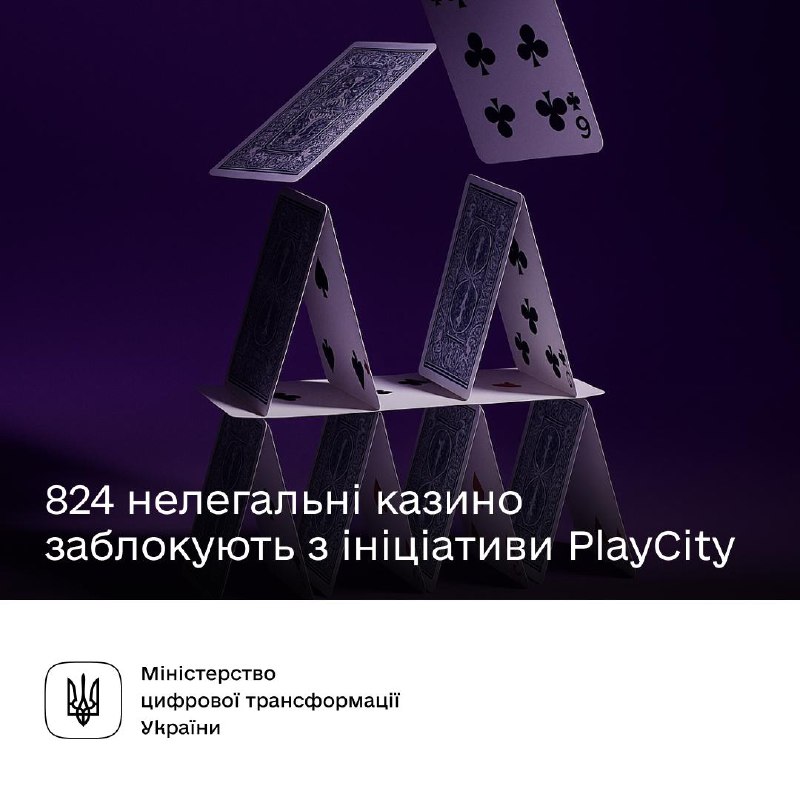 ❌ PlayCity подало на блокування 824 нелегальні онлайн-казино
Боремося з тіньовим ринком азартних ігор і лотерей ❌ PlayCity подало на блокування 824 нелегальні онлайн-казино
Боремося з тіньовим ринком азартних ігор і лотерей
