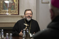 &laquo;Дякую за&nbsp;вашу мужність!&raquo;&nbsp;&mdash; Глава УГКЦ привітав у&nbsp;Києві делегацію бельгійських єпископів