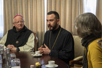 &laquo;Дякую за&nbsp;вашу мужність!&raquo;&nbsp;&mdash; Глава УГКЦ привітав у&nbsp;Києві делегацію бельгійських єпископів