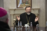 &laquo;Дякую за&nbsp;вашу мужність!&raquo;&nbsp;&mdash; Глава УГКЦ привітав у&nbsp;Києві делегацію бельгійських єпископів