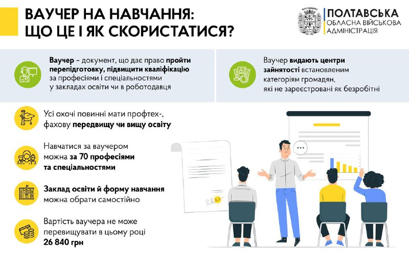 Полтавщина лідирує серед областей, які найбільше видали ваучерів. Такі документи дозволяють пройти додаткове навчання Полтавщина лідирує серед областей, які найбільше видали ваучерів. Такі документи дозволяють пройти додаткове навчання
