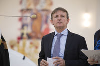 У Патріаршому соборі освятили барельєф архистратига Михаїла, який подарували католики Італії