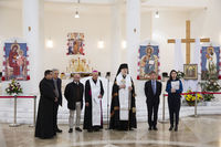 У Патріаршому соборі освятили барельєф архистратига Михаїла, який подарували католики Італії