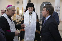 У Патріаршому соборі освятили барельєф архистратига Михаїла, який подарували католики Італії