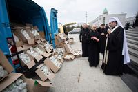 У Патріаршому соборі освятили великодні страви для захисників