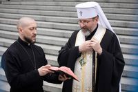 У Патріаршому соборі освятили великодні страви для захисників