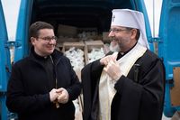 У Патріаршому соборі освятили великодні страви для захисників