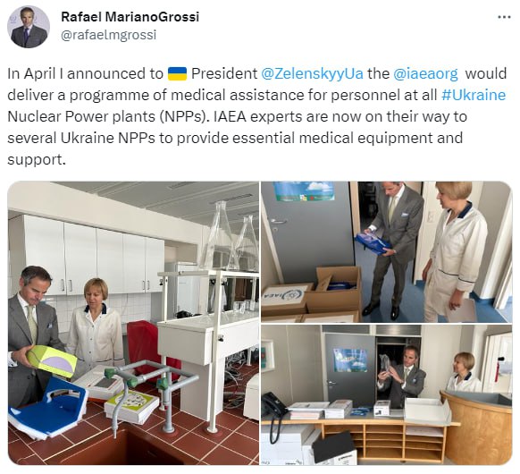 🚑 МАГАТЕ запровадить медичну допомогу для українських атомників
Генеральний директор Міжнародного агентства... 🚑 МАГАТЕ запровадить медичну допомогу для українських атомників
Генеральний директор Міжнародного агентства...