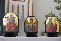 «Духовна звитяга»: у Патріаршому соборі Воскресіння Христового проходить виставка ікон, написаних на бронеплитах «Духовна звитяга»: у Патріаршому соборі Воскресіння Христового проходить виставка ікон, написаних на бронеплитах