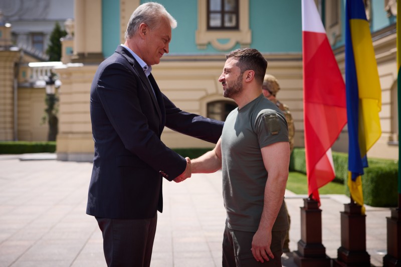 Володимир Зеленський і Гітанас Наусєда провели зустріч у Києві Володимир Зеленський і Гітанас Наусєда провели зустріч у Києві