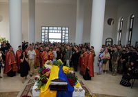 У Патріаршому соборі попрощалися із загиблим військовим пілотом «Джусом» У Патріаршому соборі попрощалися із загиблим військовим пілотом «Джусом»