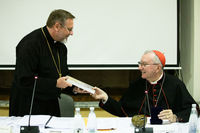 Кардинали П’єтро Паролін та Курт Кох зустрілися з єпископами Синоду УГКЦ Кардинали П’єтро Паролін та Курт Кох зустрілися з єпископами Синоду УГКЦ