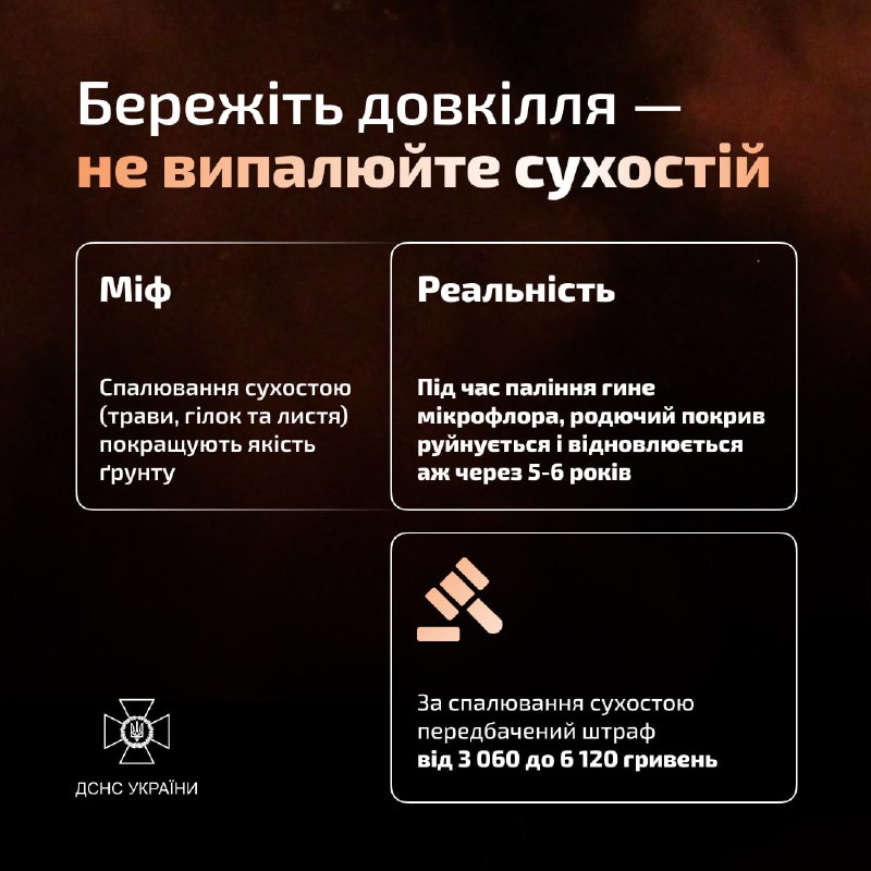 ❗️Жительку Одещини притягнуто до адміністративної відповідальності за спалювання сухостою ❗️Жительку Одещини притягнуто до адміністративної відповідальності за спалювання сухостою