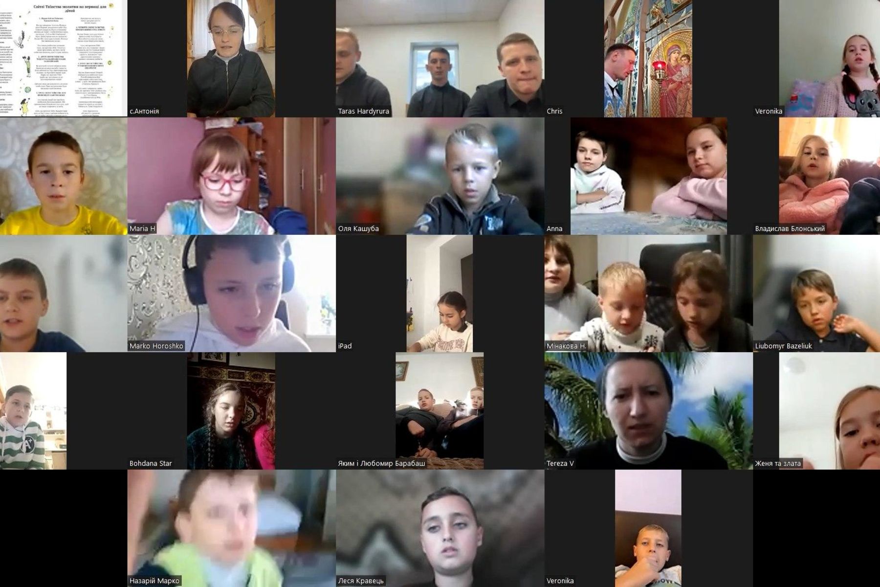 Катехитична онлайн-школа &laquo;Промінь світла&raquo; долучилася до&nbsp;всесвітньої молитви дітей на&nbsp;вервиці