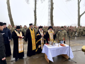 Освячення хрестів для новозбудованого храму військової частини м. Чорткова