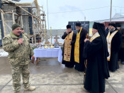 Освячення хрестів для новозбудованого храму військової частини м. Чорткова