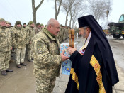 Освячення хрестів для новозбудованого храму військової частини м. Чорткова