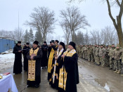 Освячення хрестів для новозбудованого храму військової частини м. Чорткова