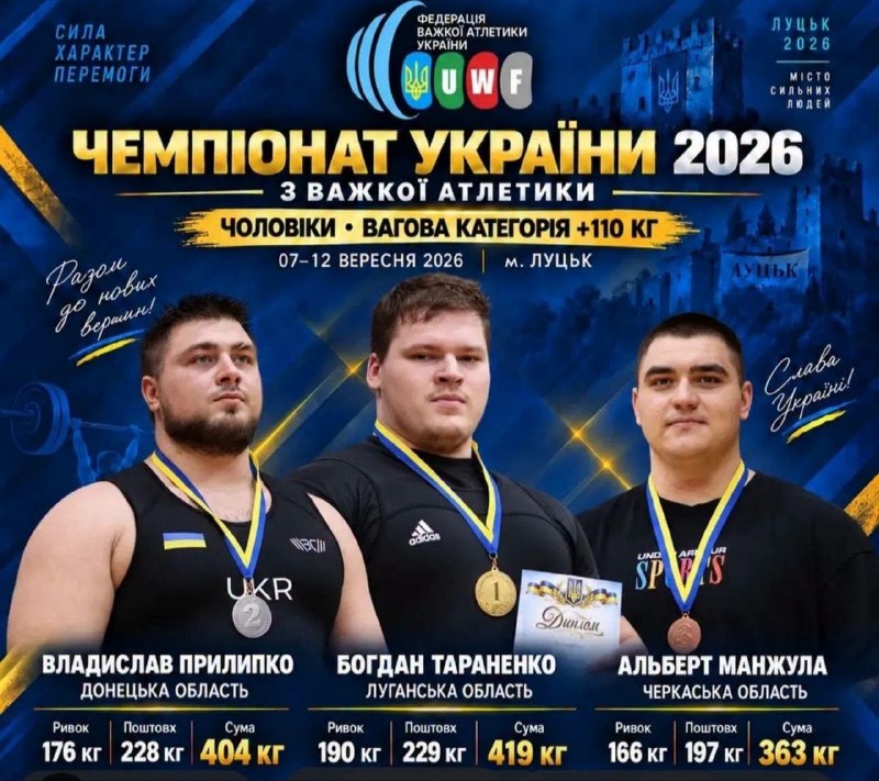 Важкоатлети Луганщини – треті в командному заліку чемпіонату України
У Луцьку триває чемпіонат України з важкої атлетики Важкоатлети Луганщини – треті в командному заліку чемпіонату України
У Луцьку триває чемпіонат України з важкої атлетики