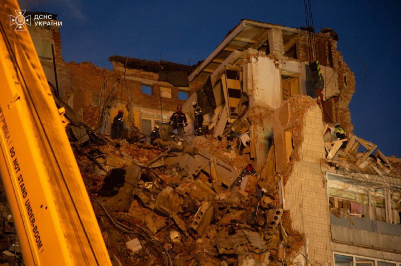 У Тернополі тривають аварійно-рятувальні роботи після російської атаки У Тернополі тривають аварійно-рятувальні роботи після російської атаки