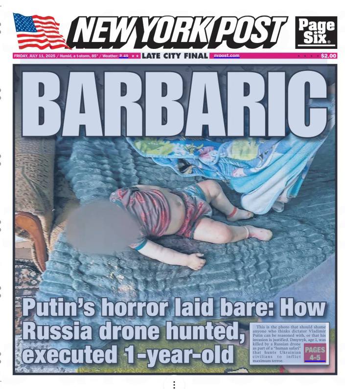 У New York Post вийшла стаття про вбивство 1-річної дитини росіянами на Херсонщині У New York Post вийшла стаття про вбивство 1-річної дитини росіянами на Херсонщині