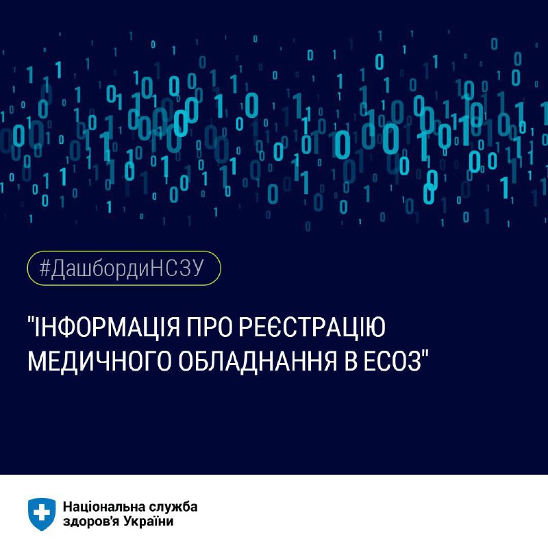#ДашбордиНСЗУ
⚡️НСЗУ запустила новий дашборд «Інформація про реєстрацію медичного обладнання в ЕСОЗ». #ДашбордиНСЗУ
⚡️НСЗУ запустила новий дашборд «Інформація про реєстрацію медичного обладнання в ЕСОЗ».