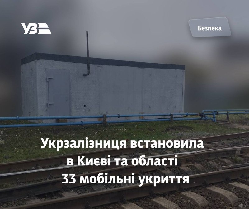 Укрзалізниця встановила в Києві та області 33 мобільні укриття.
Укрзалізниця вже встановила 33 первинні мобільні... Укрзалізниця встановила в Києві та області 33 мобільні укриття.
Укрзалізниця вже встановила 33 первинні мобільні...