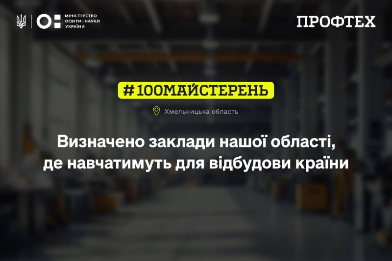 13 759 600 грн державних коштів — для розвитку професійної освіти Хмельницької області 13 759 600 грн державних коштів — для розвитку професійної освіти Хмельницької області
