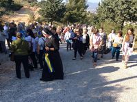 Українці з Афін вперше взяли участь у Хресній дорозі на горі Піанія